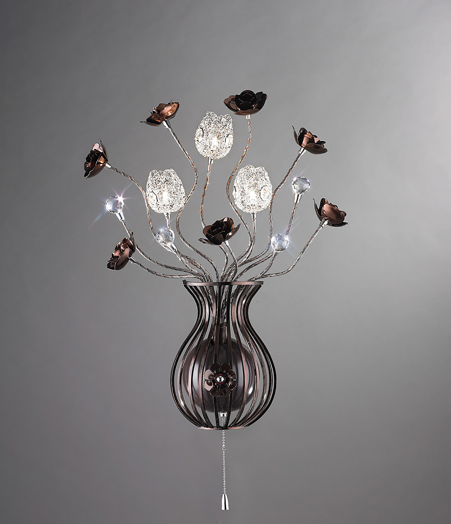 Bonita Aluminium Crystal Wall Lights Diyas Home Flush Wall Lights Bonita Aluminium Crystal Wall Lights Diyas Home Flush Wall Lights